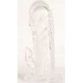 Прозрачная гелевая насадка с клиторальным отростком - 13 см. - Toyfa Basic - во Владивостоке купить с доставкой