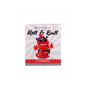 Стимулирующий презерватив-насадка Roll   Ball Strawberry - Sitabella - купить с доставкой во Владивостоке