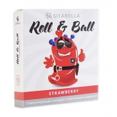 Стимулирующий презерватив-насадка Roll   Ball Strawberry - Sitabella - купить с доставкой во Владивостоке