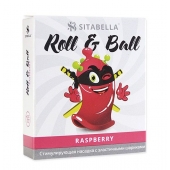 Стимулирующий презерватив-насадка Roll   Ball Raspberry - Sitabella - купить с доставкой во Владивостоке
