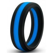 Черно-синее эрекционное кольцо Silicone Go Pro Cock Ring - Blush Novelties - во Владивостоке купить с доставкой