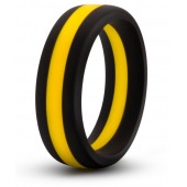 Черно-желтое силиконовое эрекционное кольцо Silicone Go Pro Cock Ring - Blush Novelties - во Владивостоке купить с доставкой