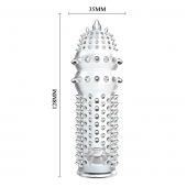 Закрытая прозрачная насадка Crystal sleeve - 14,2 см. - Erowoman-Eroman - во Владивостоке купить с доставкой