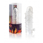 Закрытая прозрачная рельефная насадка Crystal sleeve - 13 см. - Erowoman-Eroman - во Владивостоке купить с доставкой