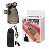 Дымчатая насадка-мастурбатор с вибрацией Vibrating Crystal Cap II - Baile - во Владивостоке купить с доставкой