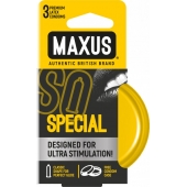 Презервативы с точками и рёбрами в железном кейсе MAXUS Special - 3 шт. - Maxus - купить с доставкой во Владивостоке