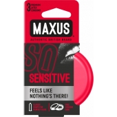 Ультратонкие презервативы в железном кейсе MAXUS Sensitive - 3 шт. - Maxus - купить с доставкой во Владивостоке