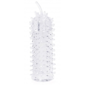 Закрытая рельефная насадка Crystal sleeve с усиками - 12 см. - Erowoman-Eroman - во Владивостоке купить с доставкой