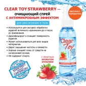 Очищающий спрей для игрушек CLEAR TOY Strawberry - 100 мл. - Биоритм - купить с доставкой во Владивостоке