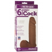 Насадка-мулат для трусиков Vac-U-Lock 6  ULTRASKYN Cock - 17,3 см. - Doc Johnson - купить с доставкой во Владивостоке