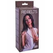 Коричневый поводок и чокер с кольцом Sofi - Rebelts - купить с доставкой во Владивостоке