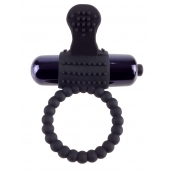 Черное эрекционное виброкольцо Vibrating Silicone Super Ring - Pipedream - во Владивостоке купить с доставкой