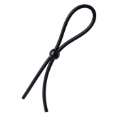 Черное лассо на пенис с одной бусиной - A-toys - во Владивостоке купить с доставкой