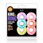 Набор из 6 эрекционных колец King of the Ring - Blush Novelties - во Владивостоке купить с доставкой