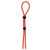Красное лассо на пенис с двумя бусинами STRETCHY LASSO CAGE - Dream Toys - во Владивостоке купить с доставкой