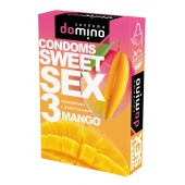 Презервативы для орального секса DOMINO Sweet Sex с ароматом манго - 3 шт. - Domino - купить с доставкой во Владивостоке