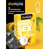 Презервативы для орального секса DOMINO Sweet Sex с ароматом тропических фруктов - 3 шт. - Domino - купить с доставкой во Владивостоке