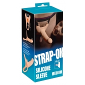 Силиконовый полый страпон на ремнях Silicone Strap-on - 16 см. - Orion - купить с доставкой во Владивостоке
