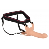 Силиконовый полый страпон на ремнях Silicone Strap-on - 16 см. - Orion - купить с доставкой во Владивостоке