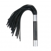 Черная плеть Easytoys Flogger With Metal Grip - 38 см. - Easy toys - купить с доставкой во Владивостоке