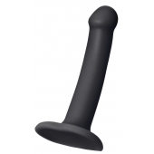 Черный фаллос на присоске Silicone Bendable Dildo S - 17 см. - Strap-on-me - купить с доставкой во Владивостоке