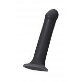 Черный фаллос на присоске Silicone Bendable Dildo L - 19 см. - Strap-on-me - купить с доставкой во Владивостоке