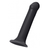 Черный фаллос на присоске Silicone Bendable Dildo L - 19 см. - Strap-on-me - купить с доставкой во Владивостоке