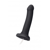 Черный фаллос с имитацией эякуляции Silicon Cum Dildo L - 19,6 см. - Strap-on-me - купить с доставкой во Владивостоке