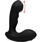 Черный стимулятор простаты Alpha-Pro 7X P-Milker Silicone Prostate Stimulator with Milking Bead - XR Brands - во Владивостоке купить с доставкой