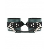 Изумрудные наручники Ladys Arsenal на карабинах - БДСМ Арсенал - купить с доставкой во Владивостоке