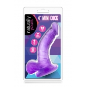 Фиолетовый фаллоимитатор на присоске NATURALLY YOURS 4INCH MINI - 12 см. - Blush Novelties