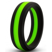 Черно-зеленое эрекционное кольцо Silicone Go Pro Cock Ring - Blush Novelties - во Владивостоке купить с доставкой