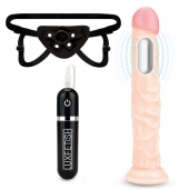 Регулируемые трусики с вибрирующей насадкой - 21 см. - Lux Fetish - купить с доставкой во Владивостоке