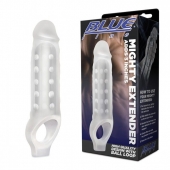 Прозрачная текстурированная насадка Mighty Extender - 13 см. - BlueLine - во Владивостоке купить с доставкой