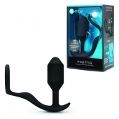 Черное эрекционное кольцо с анальным плагом Snug   Tug - b-Vibe - во Владивостоке купить с доставкой