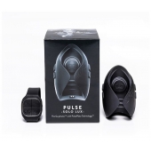 Темно-серый инновационный мужской осциллятор PULSE SOLO LUX с пультом ДУ - Hot Octopuss - во Владивостоке купить с доставкой