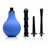 Анальный душ с 3 насадками Premium One-way Valve Anal Douche Set - XR Brands - купить с доставкой во Владивостоке