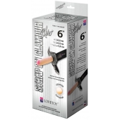 Пояс-трусики с насадкой Glamour Silver - 15,5 см. - LOVETOY (А-Полимер) - купить с доставкой во Владивостоке