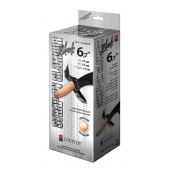 Пояс-трусики с насадкой Glamour - 17 см. - LOVETOY (А-Полимер) - купить с доставкой во Владивостоке
