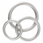 Набор из 3 эрекционных колец под металл Metallic Silicone Cock Ring Set - Orion - во Владивостоке купить с доставкой
