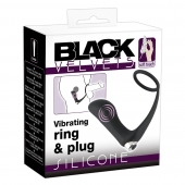 Черное эрекционное кольцо с анальной вибропробкой Vibrating Ring   Plug - Orion - во Владивостоке купить с доставкой