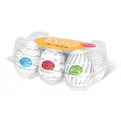 Набор из 6 мастурбаторов Tenga EGG Easy Beat с различным рельефом - Tenga - во Владивостоке купить с доставкой