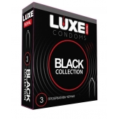 Черные презервативы LUXE Royal Black Collection - 3 шт. - Luxe - купить с доставкой во Владивостоке