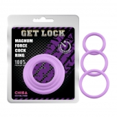 Набор из 3 сиреневых эрекционных колец Magnum Force Cock Ring - Chisa - во Владивостоке купить с доставкой