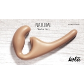 Бежевый безремневой страпон Seduction - 20,5 см. - Lola Games - купить с доставкой во Владивостоке