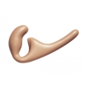 Бежевый безремневой страпон Seduction - 20,5 см. - Lola Games - купить с доставкой во Владивостоке