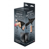Черный пояс для женщин BEST SELECT с 3 насадками - LOVETOY (А-Полимер) - купить с доставкой во Владивостоке