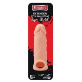 Телесная насадка EXTENDER WITH BALL STRAP 5.5 - 14 см. - Dream Toys - во Владивостоке купить с доставкой
