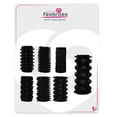 Набор из 7 черных насадок PENIS SLEEVES SET - Dream Toys - во Владивостоке купить с доставкой