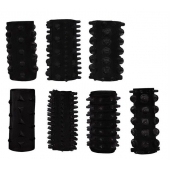 Набор из 7 черных насадок PENIS SLEEVES SET - Dream Toys - во Владивостоке купить с доставкой